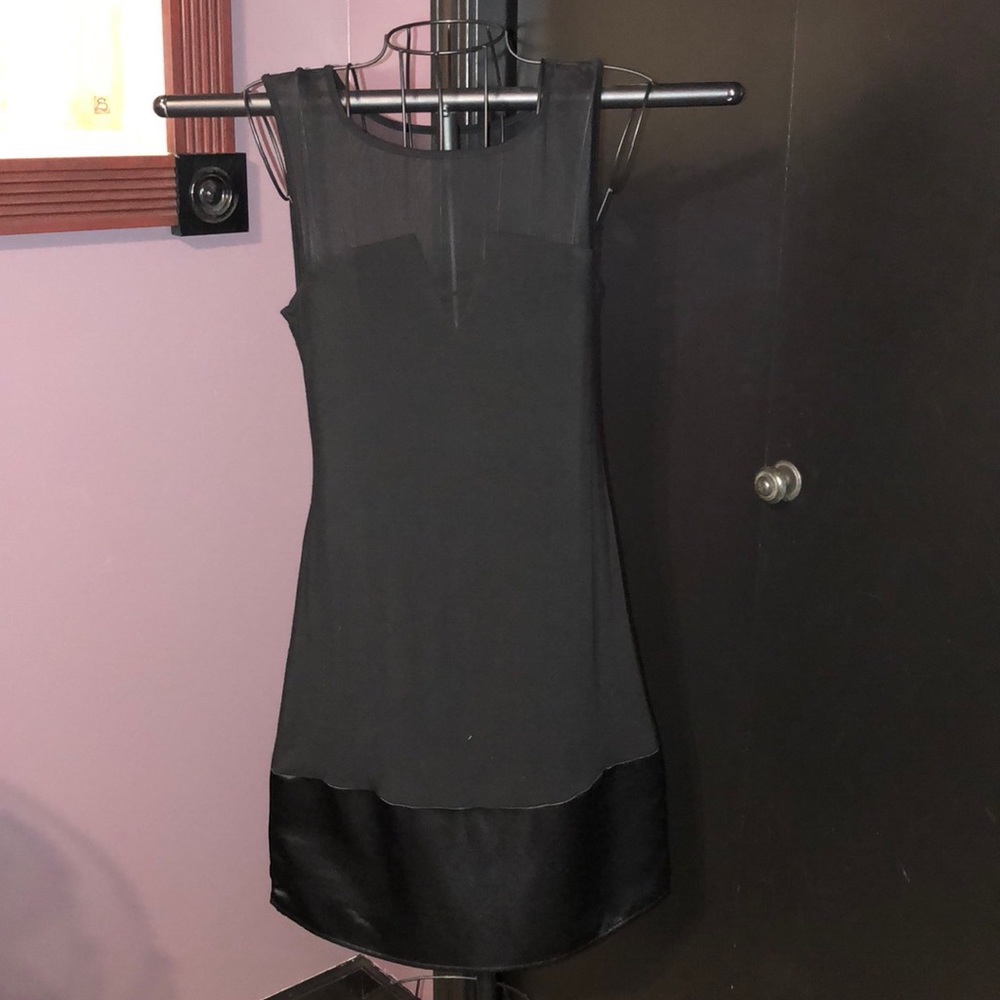 NWT Black Bailey 44 stretchy dress with sheer top